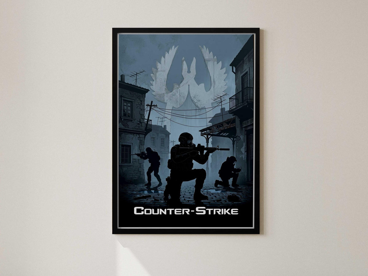 Video Game Wall Decor, Gamer Room Art, CSGO Merchandise, Tactical Shooter Gift
