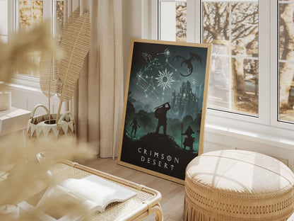 Crimson Desert Poster, Gaming Wall Art, Action RPG Wall Decor