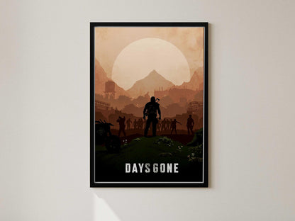 Days Gone Wall Art, Post-Apocalyptic Motorcycle Game Print
