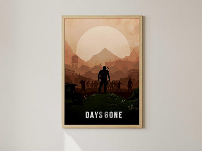 Days Gone Wall Art, Post-Apocalyptic Motorcycle Game Print