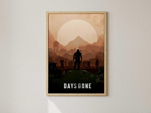 Days Gone Wall Art, Post-Apocalyptic Motorcycle Game Print (Digital Download)