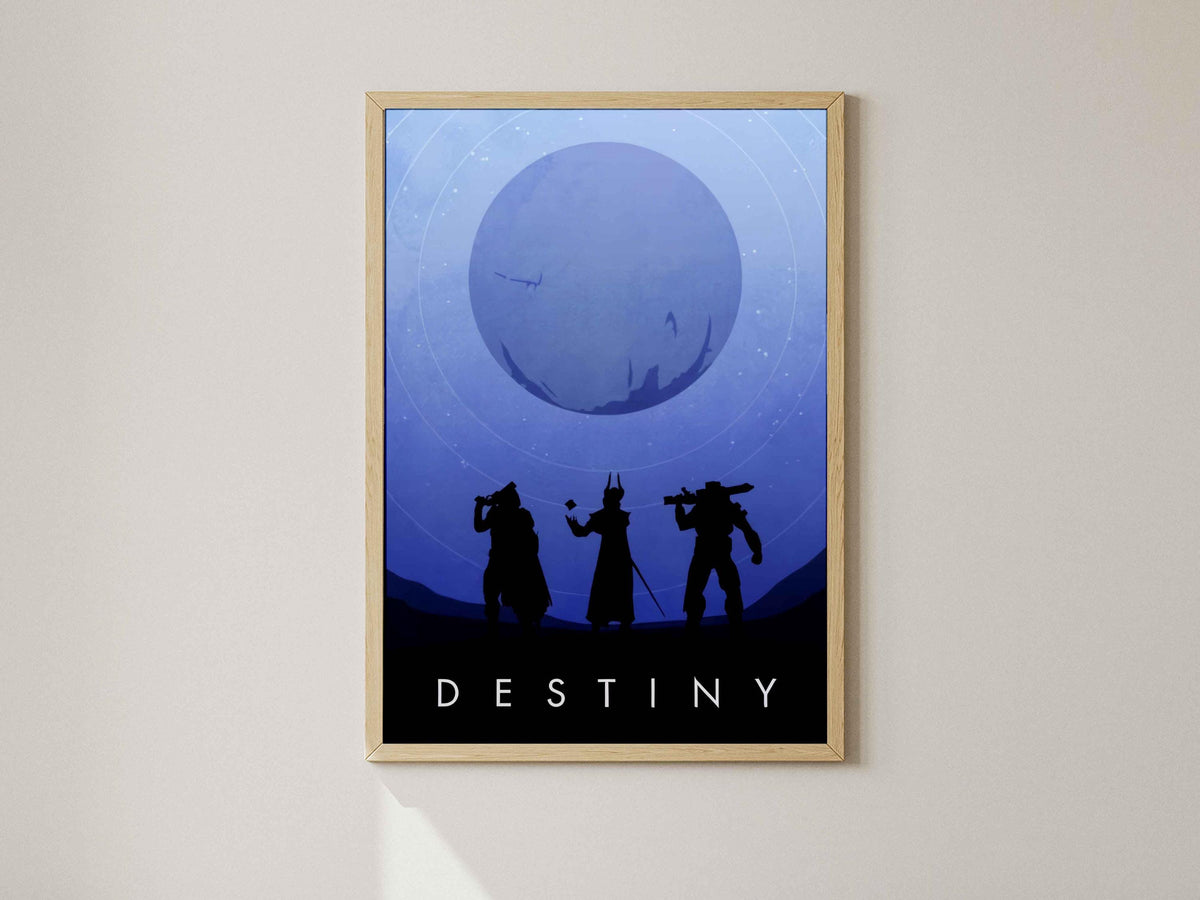 Destiny Poster, Gaming Wall Art, Sci-Fi Wall Decor, Video Game