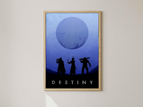 Destiny Poster, Gaming Wall Art, Sci-Fi Wall Decor, Video Game