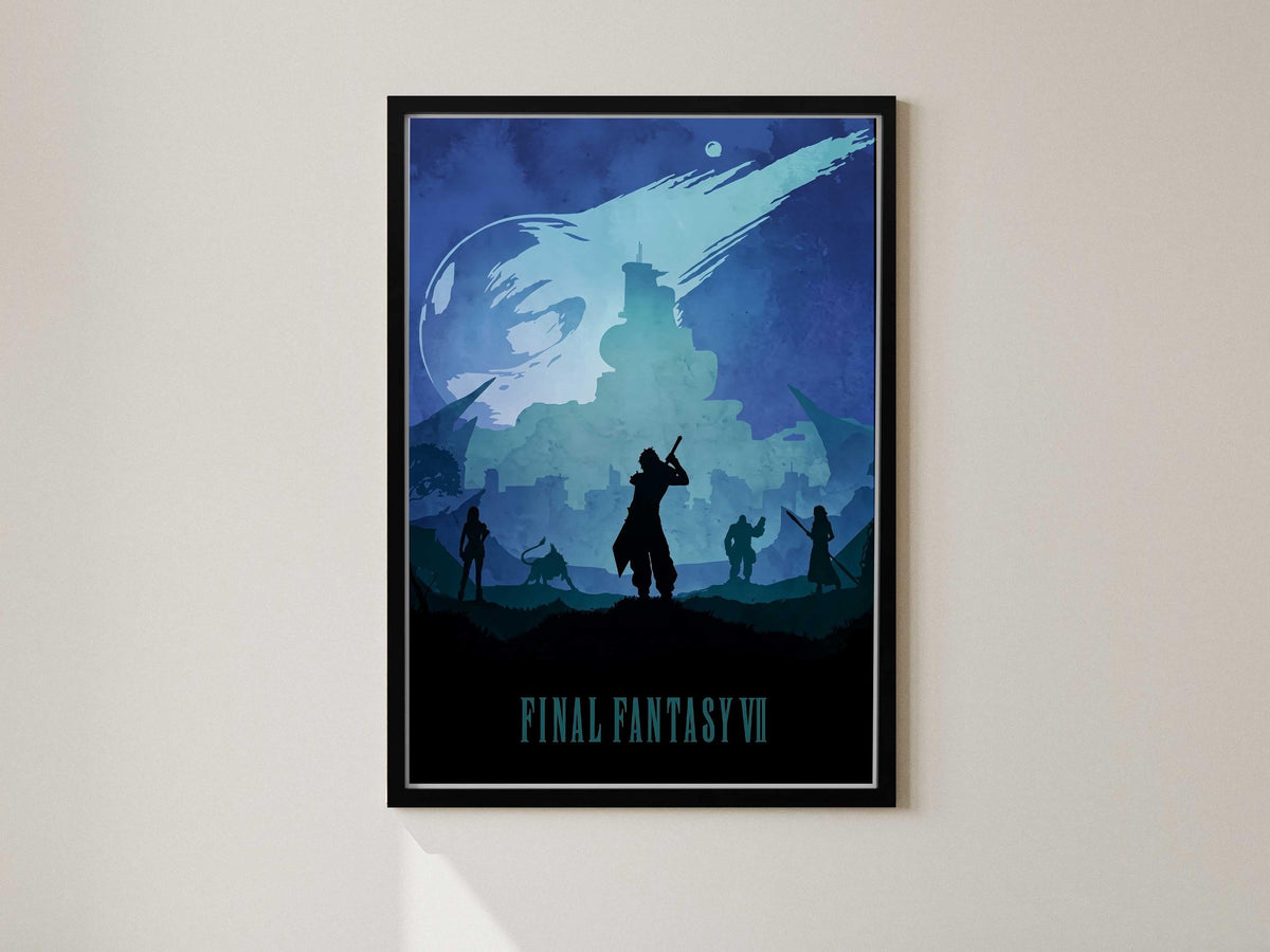 Final Fantasy VII Gaming Poster, Modern Art Print (Digital Download)