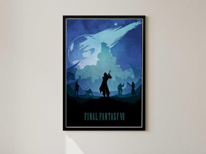 Final Fantasy VII Gaming Poster, Modern Art Print (Digital Download)