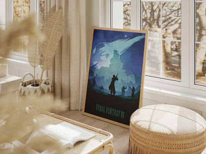 Final Fantasy VII Gaming Poster, Modern Art Print (Digital Download)