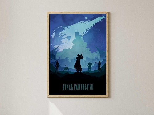 Final Fantasy VII Gaming Poster, Modern Art Print (Digital Download)