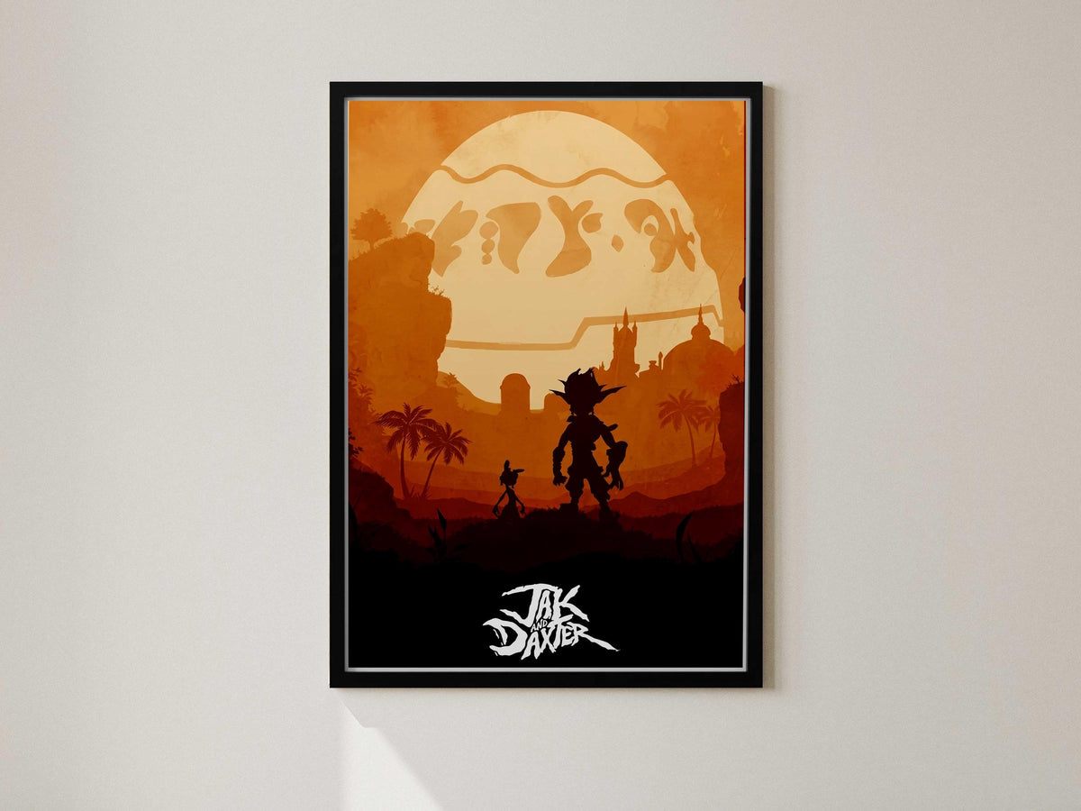 Jak and Daxter Poster, Gaming Wall Art, Retro Video Game Print