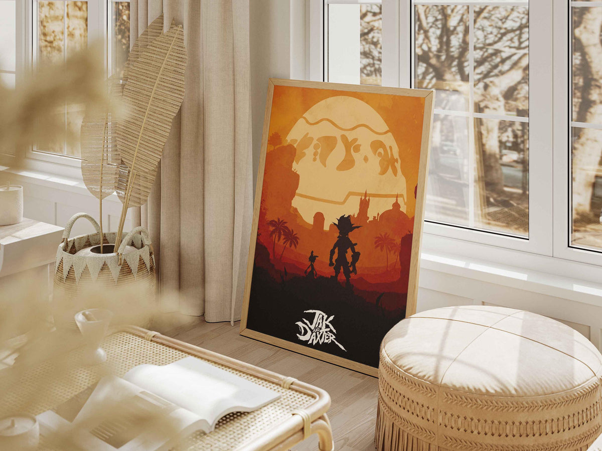 Jak and Daxter Poster, Gaming Wall Art, Retro Video Game Print