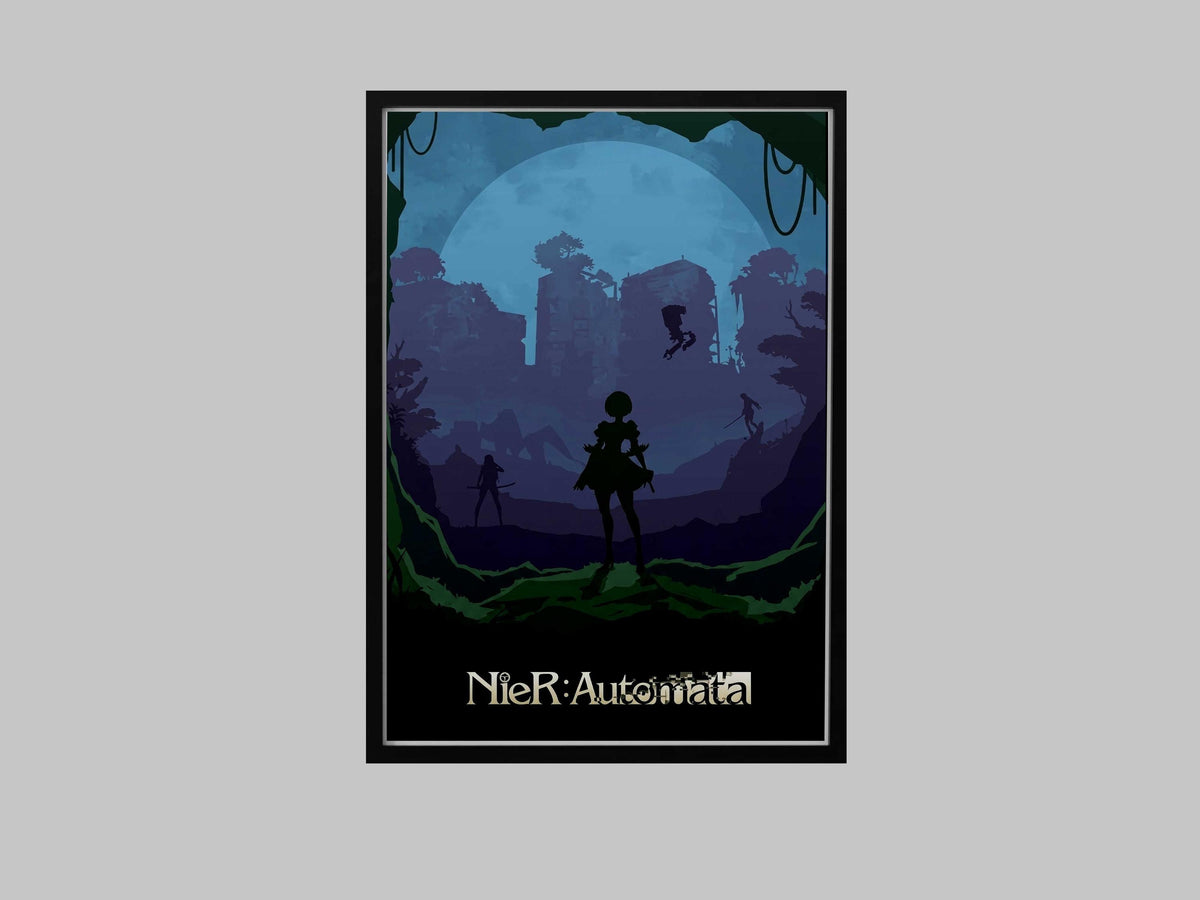 NieR Automata Gaming Poster, Video Game Wall Art, Gamer Decor