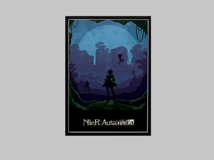 NieR Automata Gaming Poster, Video Game Wall Art, Gamer Decor