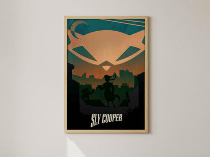 Sly Cooper Video Game Poster, Modern Art Print (Digital Download)